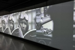 Passageway showing images of Czech / Czechoslovakian wartime history.