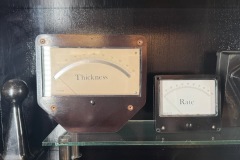 Electrical meters measuring "Thickness" and "Rate".