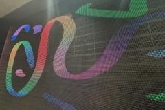 LED wall, which one could "paint" on using a touchscreen and levers.