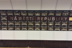 Wall of metro station Náměstí Republiky.
