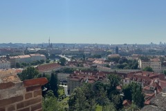 View across Prague from the castle gate.